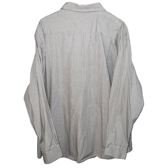 Sonoma Life+Style Mens XXL Button-Up Shirt 100% Cotton Brown White Checkered - Picture 2 of 3
